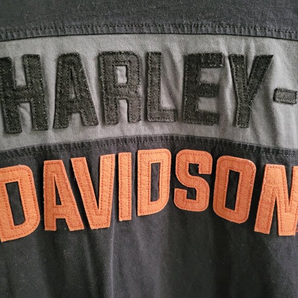 Harley Davidson Copperblock Block Letter Long Sleeve T-Shirt Mens Large Black - Picture 4 of 6